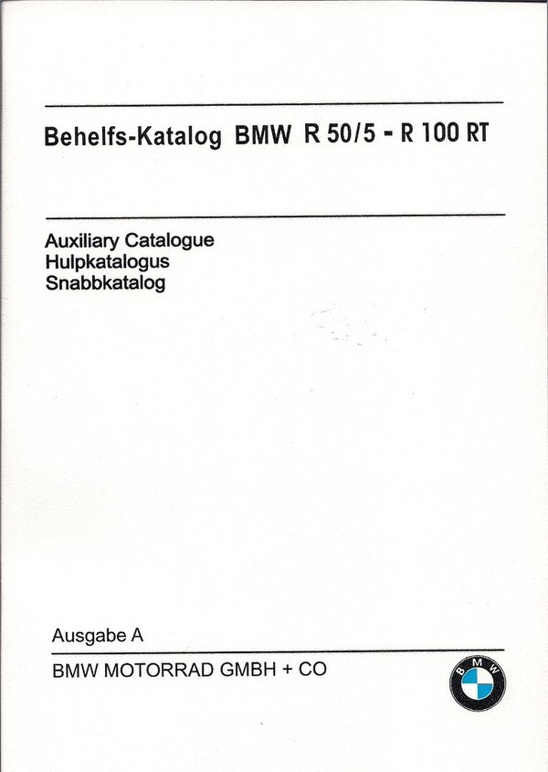 Ersatzteilliste / Ersatzteilkatalog für BMW R 75/5 bis 100 RT, neu